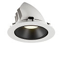 SLV LED Ceiling recessed luminaire NUMINOS� GIMBLE XL, 4000K, 40�, white/black