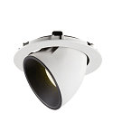 SLV LED Ceiling recessed luminaire NUMINOS� GIMBLE XL, 4000K, 40�, white/black