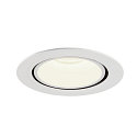 SLV LED Ceiling recessed luminaire NUMINOS� GIMBLE XL, 4000K, 40�, white