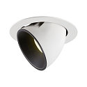 LED Ceiling recessed luminaire NUMINOS� GIMBLE XL, 4000K, 55�, white/black