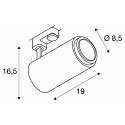 3-Phasen LED Strahler NUMINOS� ZOOM M, 230V / 500mA, CRi >90, fokussierbar, Phasen dimmbar, 20W 2700K 15�-60�, wei�