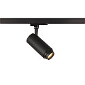 SLV 3-Phasen LED Strahler NUMINOS� ZOOM M, 230V / 500mA, CRi >90, fokussierbar, DALI dimmbar, 20W 3000K 15�-60�, schwarz