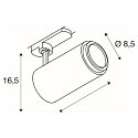 SLV 3-Phasen LED Strahler NUMINOS� ZOOM M, 230V / 500mA, CRi >90, fokussierbar, DALI dimmbar, 20W 4000K 15�-60�, schwarz