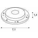 SLV LED-Modul SMALL PLOT Module, 3W, 3000K, CRI80, 180�, gefrosted, Edelstahl