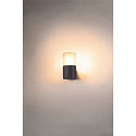 SLV Wall luminaire GRAFIT, E27, round, anthracite