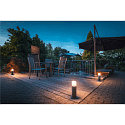 SLV Outdoor Stehleuchte GRAFIT, IP44, rund, E27, anthrazit / Diffusor in Rauchglas-Optik, satiniert, 30cm