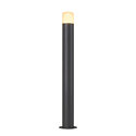 SLV Outdoor Stehleuchte GRAFIT, IP44, rund, E27, anthrazit / Diffusor in Rauchglas-Optik, satiniert, 90cm