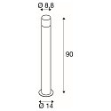 SLV Outdoor Stehleuchte GRAFIT, IP44, rund, E27, anthrazit / Diffusor in Rauchglas-Optik, satiniert, 90cm