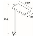 SLV table lamp WORKLIGHT UGR < 19 IP20, silver dimmable