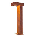 SLV LED Outdoor Floorlamp RUSTY PATHLIGHT 40,  IP55 IK06, height 70cm, 8.9W 3000K 400lm 90�, FeCSi steel rust color