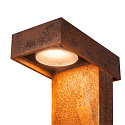 SLV LED Outdoor Floorlamp RUSTY PATHLIGHT 40,  IP55 IK06, height 70cm, 8.9W 3000K 400lm 90�, FeCSi steel rust color