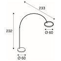 SLV floor lamp ONE BOW FL up / down, white dimmable