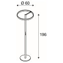 SLV LED Stehleuchte ONE STRAIGHT FL, Up&Down, 140�, 22W, 2700/3000K, CRI90, schwarz/Messing