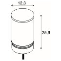 SLV LED Leuchtenkopf M-POL M SHADER, IP65 IK10, 19W, 2700/3000K, 820-870lm, CRI90, DALI dimmbar, anthrazit