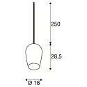 SLV pendant luminaire PANTILO OVAL PD E27 IP20, chrome