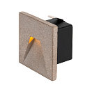 SLV Outdoor LED Wand-Einbauleuchte CONCRETO EL WING, IP65 IK03, 10 x 10cm, 700mA, 3.2W 3000K 45lm 120�, Beton / Aluminium, grau