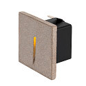 SLV Outdoor LED Wand-Einbauleuchte CONCRETO EL CUT, IP65 IK03, 10 x 10cm, 700mA, 3.2W 3000K 15lm 15�, Beton / Aluminium, grau