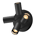 SLV Wand- und Decken-Spot-Rondell ASTO TUBE QUADRUPLE, IP20, zylindrisch, 4-flammig, 4x GU10 max. 10W, schwarz