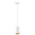 SLV pendant luminaire ASTO TUBE 1 flame, round, rigid GU10 IP20, white dimmable