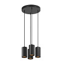 pendant luminaire ASTO TUBE 4 flames, round, rigid GU10 IP20, black dimmable