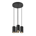 pendant luminaire ASTO TUBE 4 flames, round, rigid GU10 IP20, black dimmable