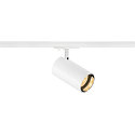 SLV 1-Phasen Strahler ASTO TUBE, IP20, GU10 PAR16 / PAR51 max. 10W, kardanisch, ohne Deko-Ring, wei�