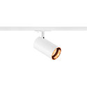 SLV 1-Phasen Strahler ASTO TUBE, IP20, GU10 PAR16 / PAR51 max. 10W, kardanisch, ohne Deko-Ring, wei�