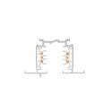 SLV 3-Phasen HV-Einbauschiene S-TRACK PHASE & DALI, IP20, 230V AC, DALI steuerbar, 100cm, wei�