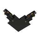 3-phase L-connector S-TRACK PHASE & DALI built-in version, DALI controllable, earth left, with feed-in option, black