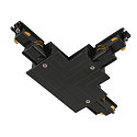 3-phase T-connector S-TRACK PHASE & DALI built-in version, DALI controllable, earth right, earth outside, black
