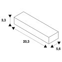 Zubeh�r f�r 3-Phasen Einbauschiene S-TRACK PHASE & DALI - L�ngsverbinder, mit Einspeise-M�glichkeit, DALI steuerbar, schwarz