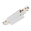3-phase straight connector S-TRACK PHASE & DALI built-in version, DALI controllable, with feed-in option, white