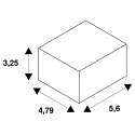SLV Zubeh�r f�r 3-Phasen Einbauschiene S-TRACK PHASE & DALI - Endkappe, Polycarbonat (PC), schwarz