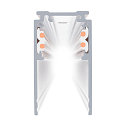 SLV Aufbauschiene TRACK 48V, DALI, tief, 1m, IP20, wei�