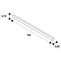 SLV Aufbauschiene TRACK 48V, DALI, tief, 1m, IP20, wei�
