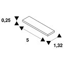 SLV Schienenverst�rkungsplatte f�r Aufbauschiene TRACK 48V, IP20, grau