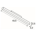 SLV track spot IN-LINE 44 TRACK 48V DALI controllable IP20, black dimmable