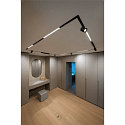 SLV track spot IN-LINE 44 DALI 48V rigid, DALI controllable IP20, black dimmable