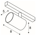 SLV LED Niedervolt-Schienen-Strahler NUMINOS� XS DALI 2, rund, 48V, 8.7W 4000K 20�, DALI dimmbar, schwenkbar