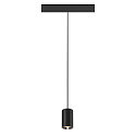 SLV pendant luminaire NUMINOS� XS TRACK 48V DALI controllable IP20, chrome, black dimmable