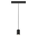 SLV LED Niedervolt-Schienen Pendelleuchte NUMINOS� XS, 48V, 8.7W 4000K 40�, DALI 2 dimmbar, matt schwarz / innen matt wei�