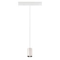 SLV LED Niedervolt-Schienen Pendelleuchte NUMINOS� XS, 48V, 8.7W 4000K 40�, DALI 2 dimmbar, matt wei� / innen gl�nzend chrom