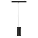 pendant luminaire NUMINOS� S TRACK 48V DALI controllable IP20, chrome, black dimmable