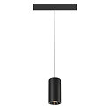 SLV pendant luminaire NUMINOS� S TRACK 48V DALI controllable IP20, chrome, black dimmable