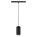 pendant luminaire NUMINOS� S TRACK 48V DALI controllable IP20, chrome, black dimmable