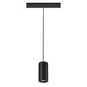 SLV pendant luminaire NUMINOS� S TRACK 48V DALI controllable IP20, chrome, black dimmable