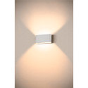 SLV outdoor wall luminaire OVAL 18 WL IP65, white