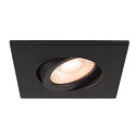 SLV Abdeckung MOVE f�r LED Einbauleuchte UNIVERSAL DOWNLIGHT PHASE, IP20 (Indoor), quadratisch, schwenkbar, schwarz