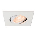 SLV Abdeckung MOVE f�r LED Einbauleuchte UNIVERSAL DOWNLIGHT PHASE, IP20 (Indoor), quadratisch, schwenkbar, wei�