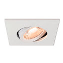 SLV Abdeckung MOVE f�r LED Einbauleuchte UNIVERSAL DOWNLIGHT PHASE, IP20 (Indoor), quadratisch, schwenkbar, wei�